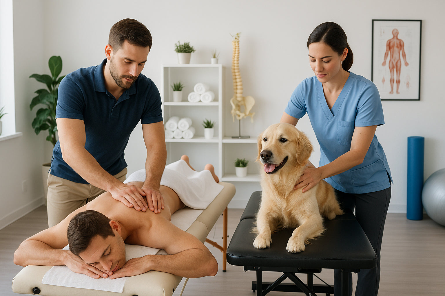 Moderne Körpertherapie Behandlungen für Mensch und Tier