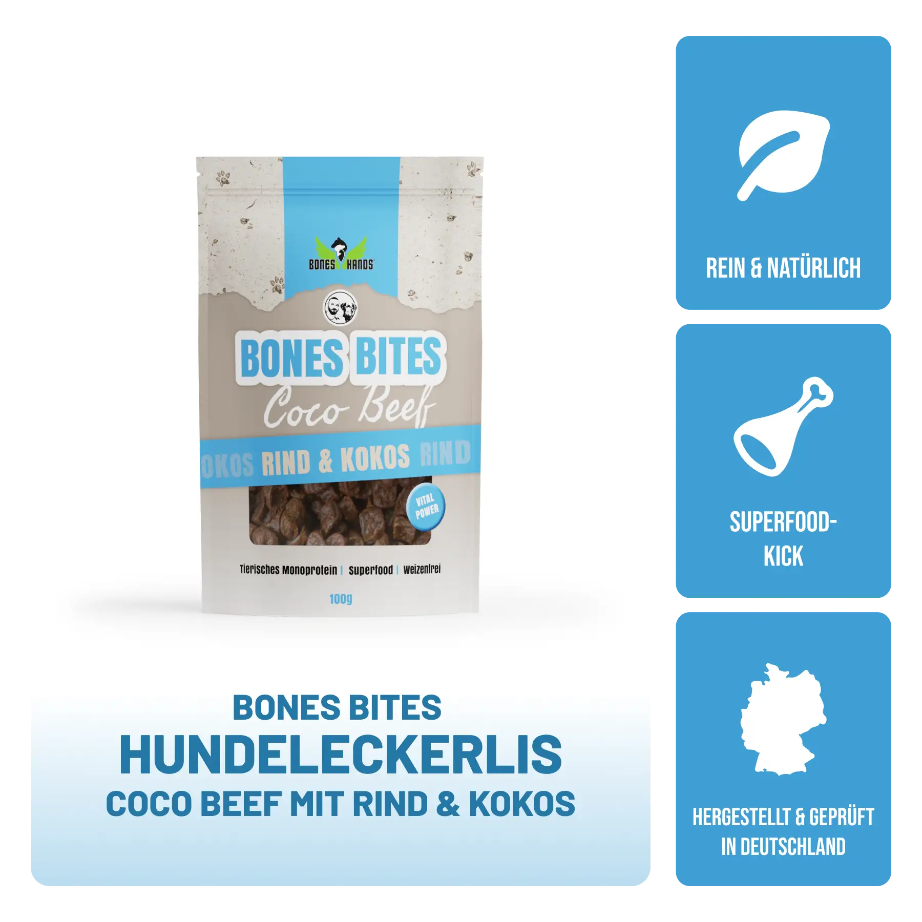 Boneshands BonesBites Leckerlis Cocobeef