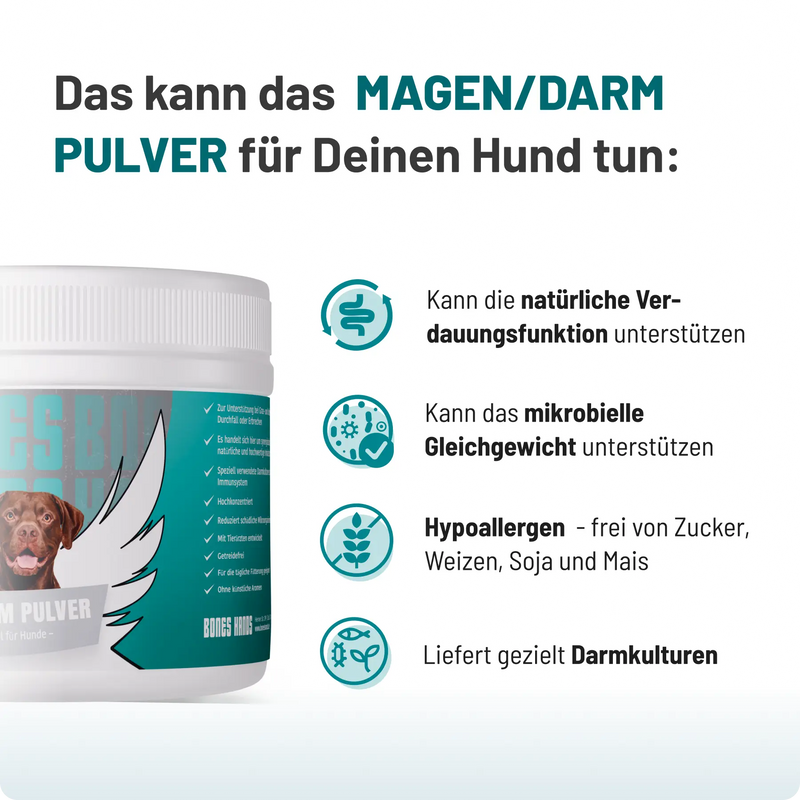 Magen/Darm Pulver für Hunde