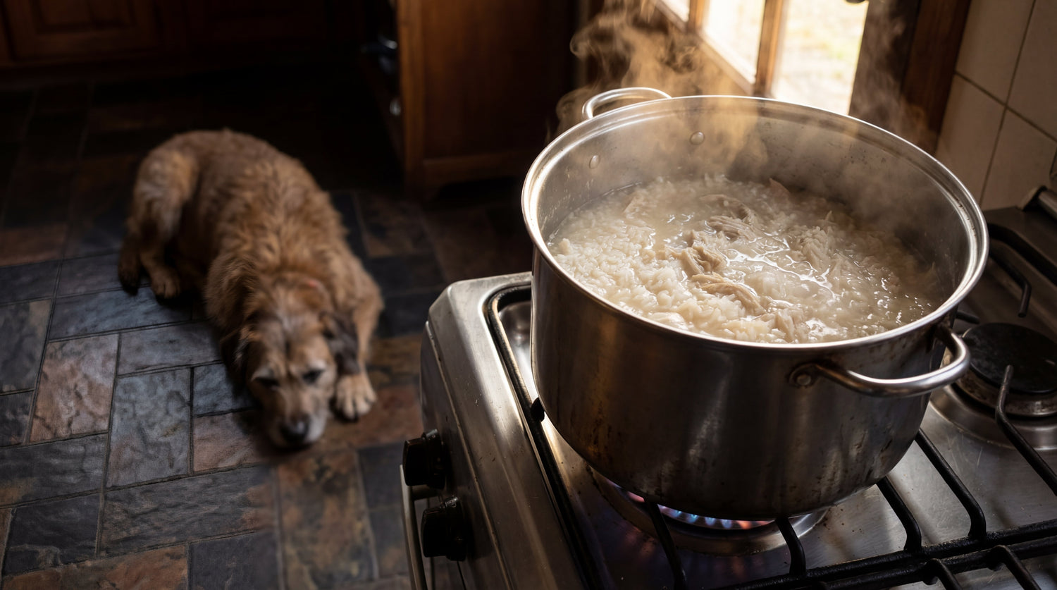 Schonkost für Hunde: Das Rezept gegen Durchfall & Sorge (Huhn & Reis)