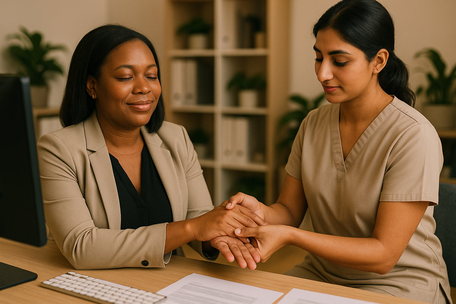 Handmassage im Büro: Kleine Auszeit, große Wirkung