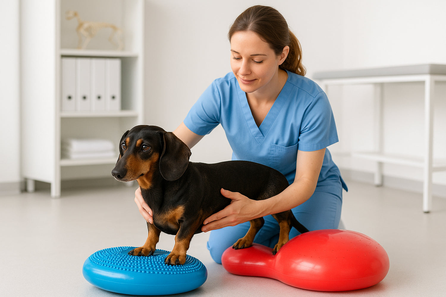 Physiotherapie Übungen bei Hunde Bandscheibenvorfall