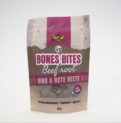 Bones Bites Hundeleckerlis Beef'root Rind und rote Beete