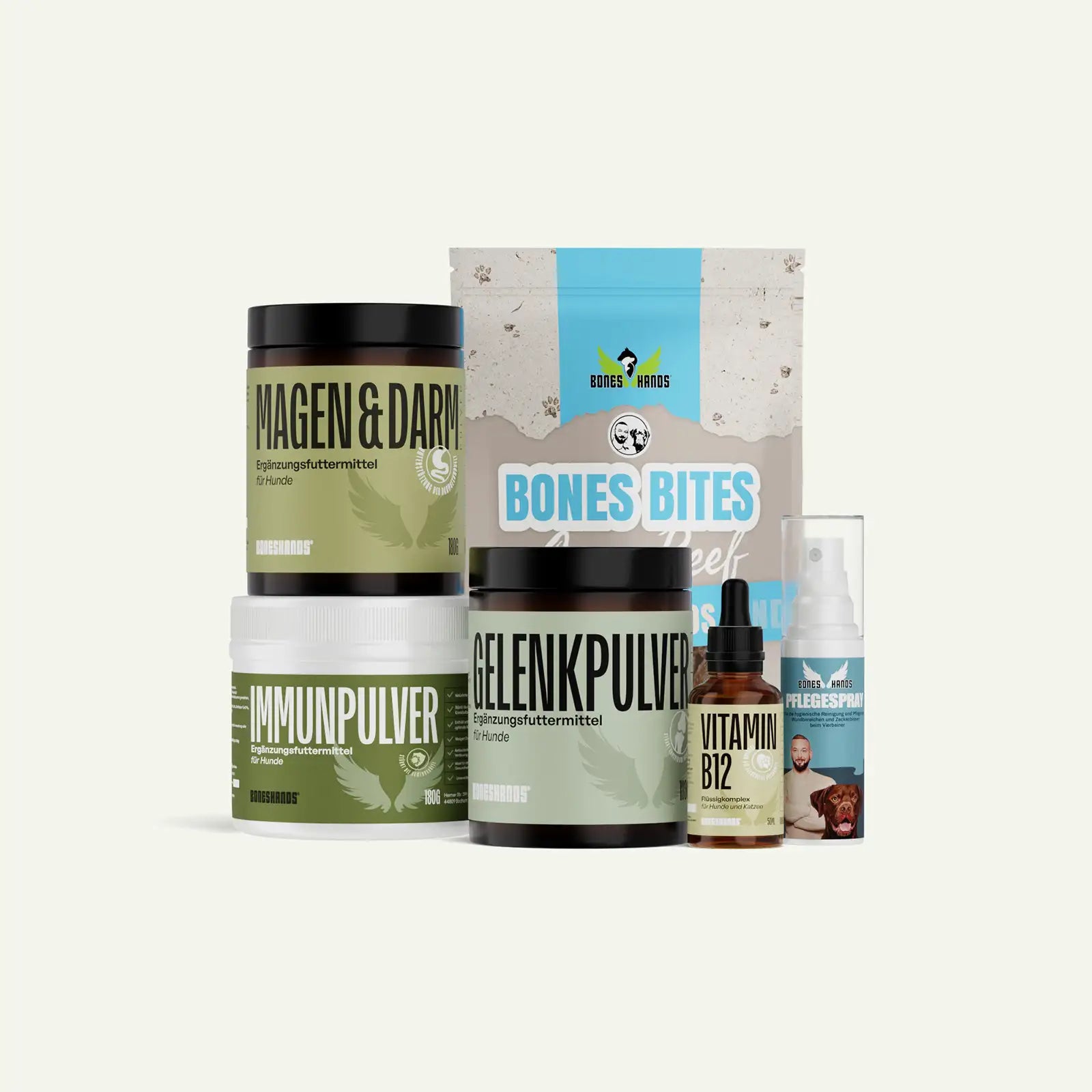 Boneshands Komplettpaket mit Cocobeef Leckerlis