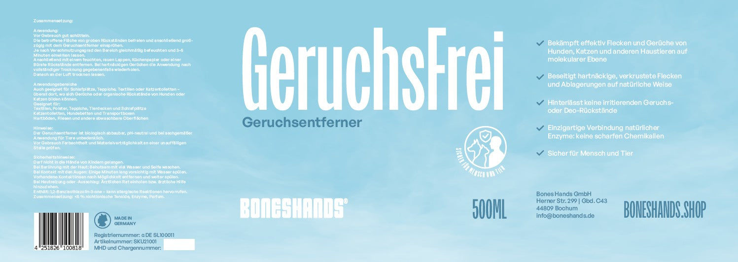 GeruchsFrei - der Boneshands Geruchsentferner
