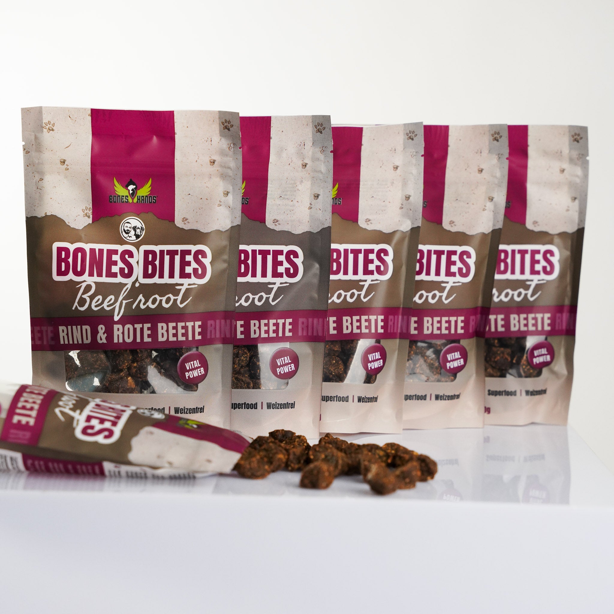 Bones Bites Hundeleckerlis Beef'root Rind und rote Beete